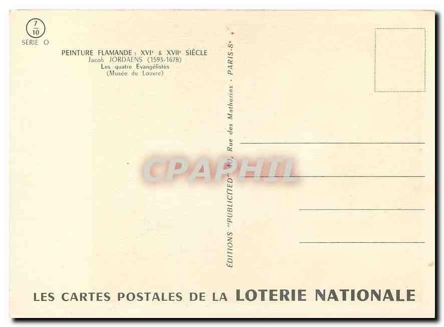 Les quatre Évangélistes — Jacob Jordaens (1593-1678) — Éditions de la Loterie Nationale — Back
