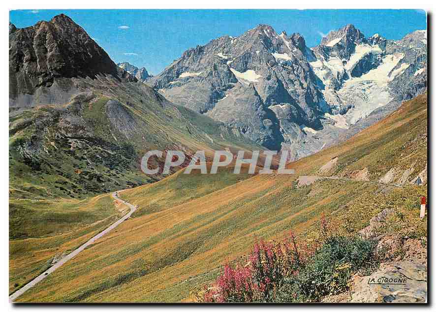 CPM Les Alpes La route du Galibier et le massif de la Meije
