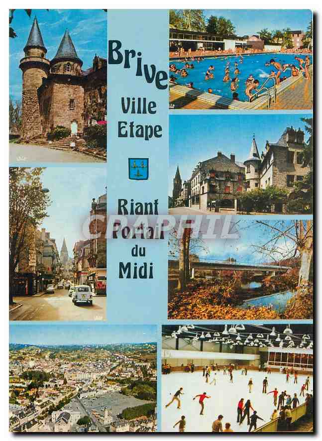 CPM Brive (Correze) Chateau de Castel Novel La Rue Touizac vue generale