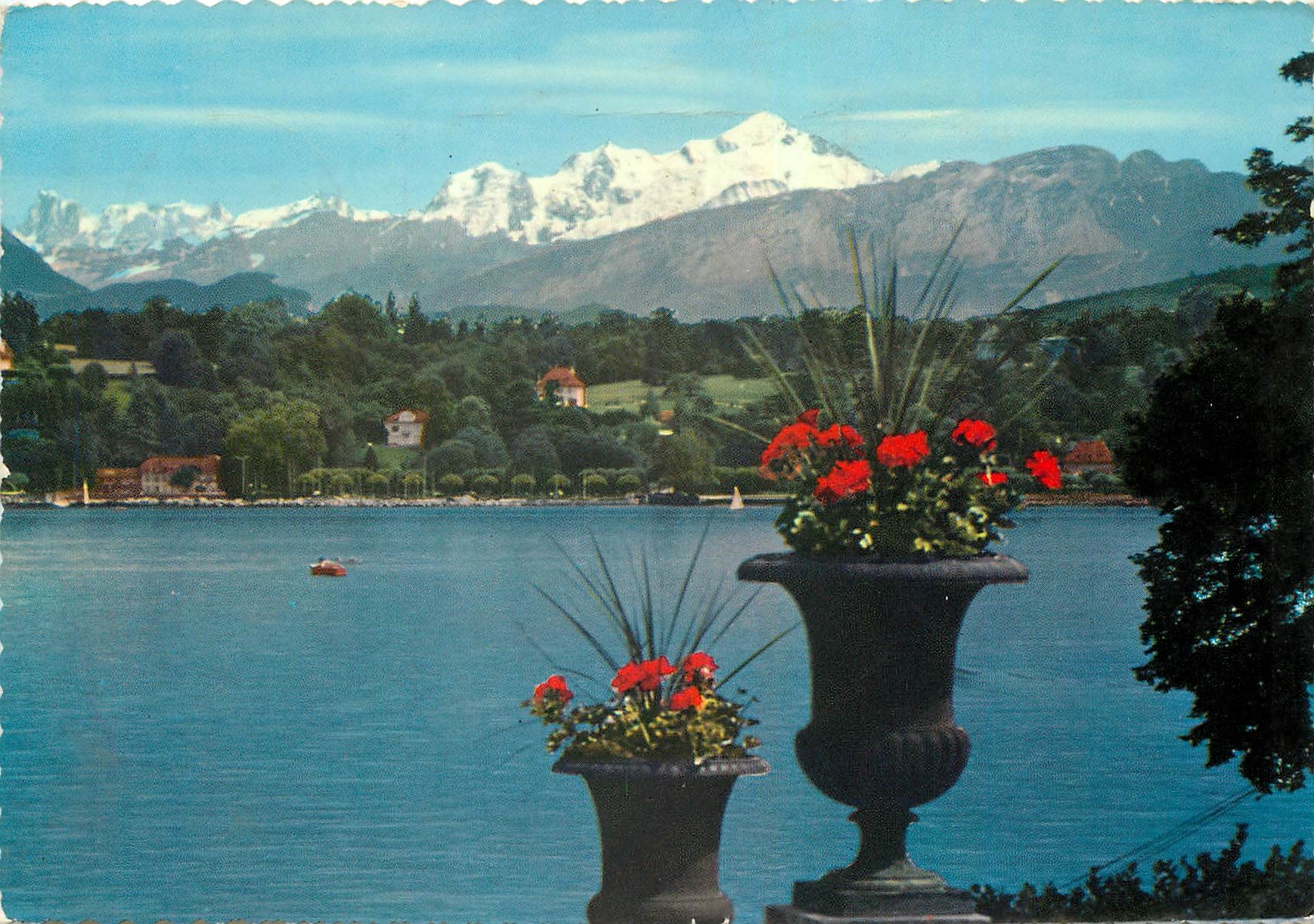 CPM Le Mont Blanc alt 4810 m vu de geneve