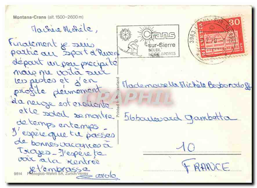 CPM Montana Crans (alt 1500 2600m) — Back