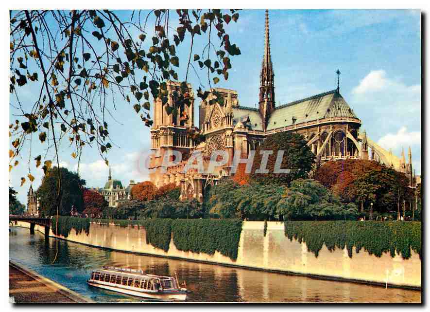 CPM Couleurs et Lumiere de France Paris Les bords de la Seine Notre Dame vue du quai de Montebello