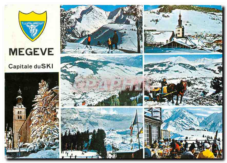 CPM La Capitale du Ski Megeve (Haute Savoie) alt 1113 m souvenir