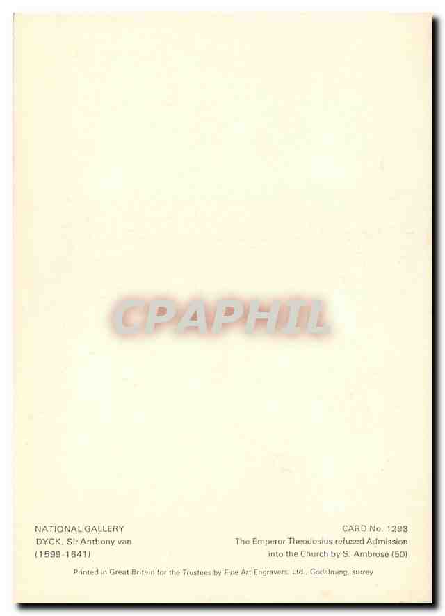 CPM National Gallery Dyck Sir Anthony Van 1599 1641 Card — Rückseite