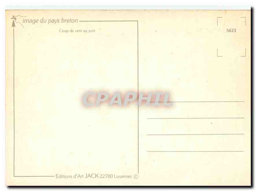 CPM Image du Pays Breton coup de vent au port — Rückseite