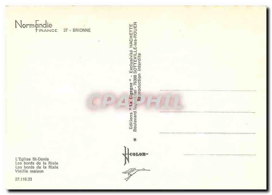CPM Normandie France Brionne — Rückseite