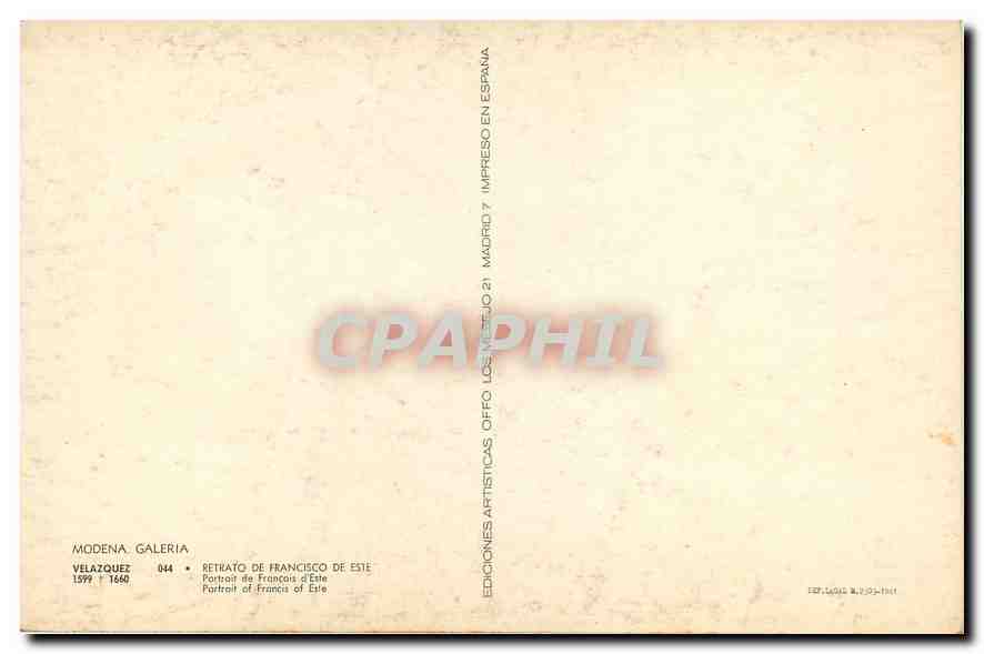 CPM Modena Galeria Portrait de Francois d'Este — Verso
