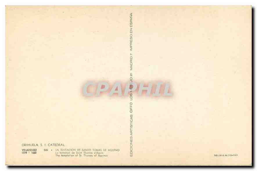 CPM Orihuela S I Catedral — Back