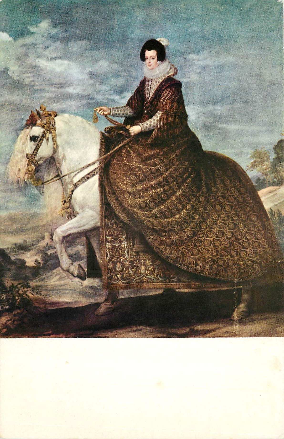 CPM Museo del Prado velazquez La Reine Isabelle de France