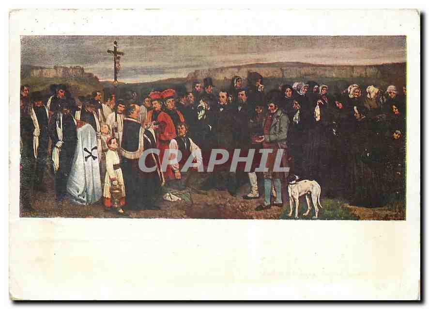 CPM Gustave Courbet (1819 1877) L'enterrement a Ornans