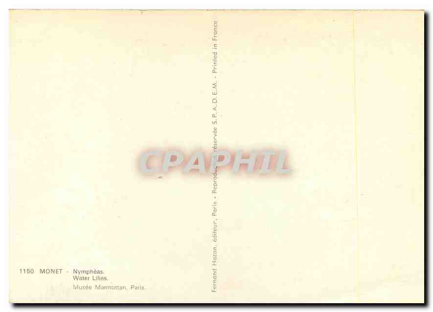 CPM Monest Nympheas — Rückseite