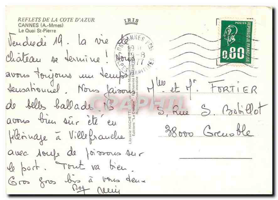 CPM Reflets de la Cote d'Azur Cannes (A Mmes) Le Quai St pierre — Rückseite