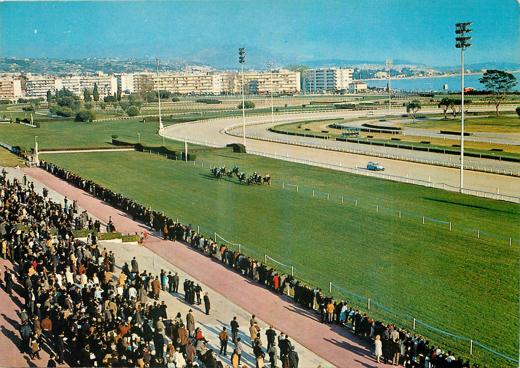 CPM Cagnes sur mer Cote d'Azur French Riviera Hippodrome de la cote d'Azur Hippisme Chevaux