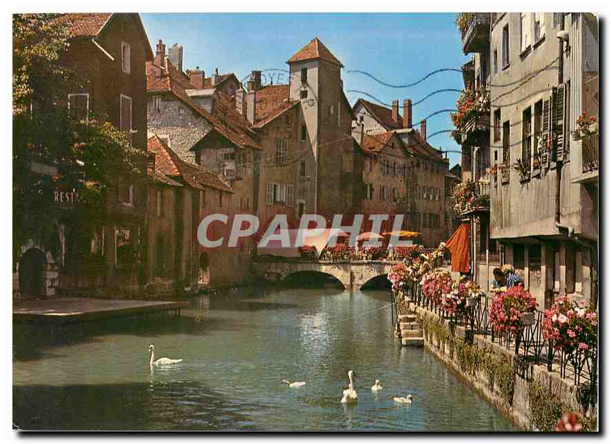 Annecy — Canal du Thiou, Vieux Quartiers fleuris et Pont Morens — Éditions TELÉ, n°256