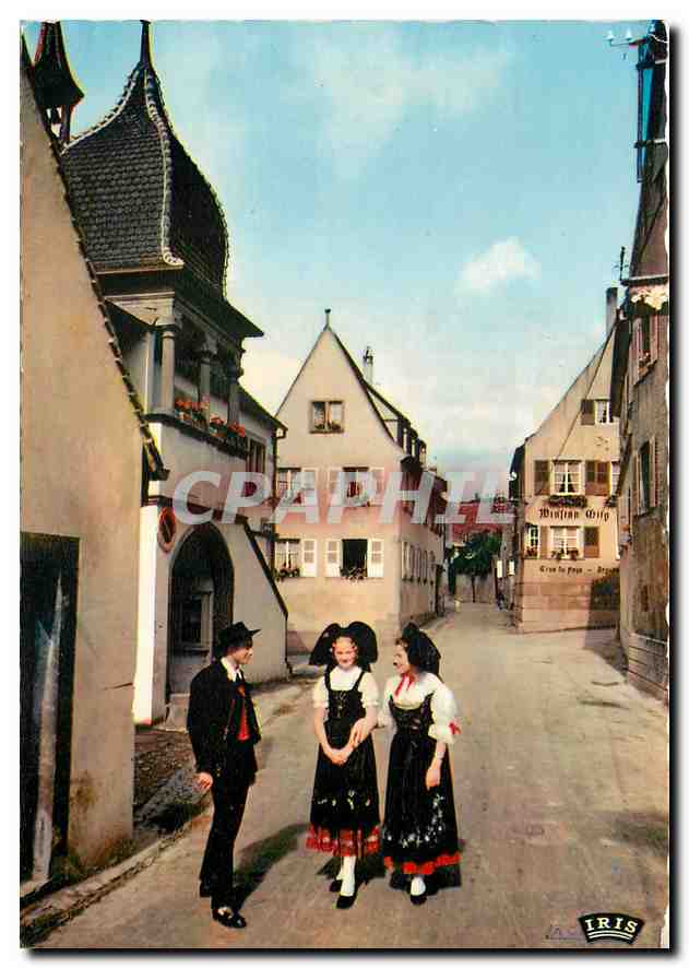 CPM L'Alsace Pittoresque Alsaciens a Mittelbergheim Folklore