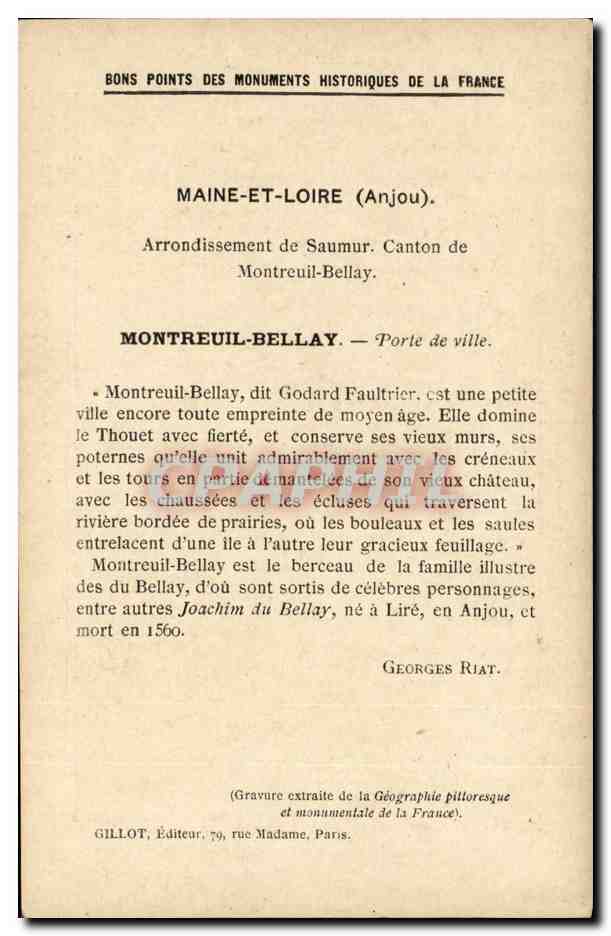 Montreuil - Bellay - CDA - Porte de Ville — Rückseite