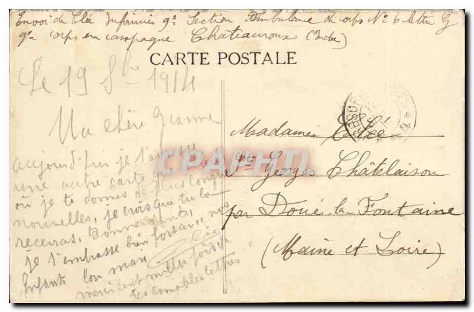 Doue-la-Fontaine - CDA - Les Verchers - Chateau de Bussy-Fontaines — Rückseite