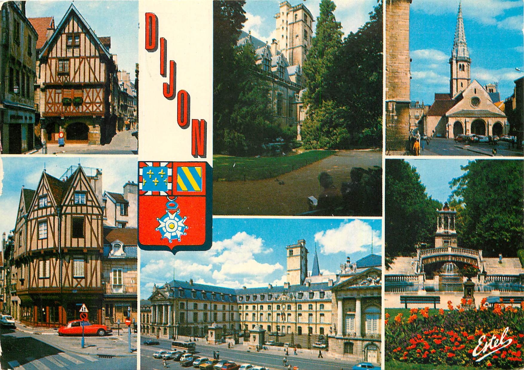 CPM Au pays des grands Crus Dijon (Cote d'Or) Vieille maison rue Verrerie Le palais des Ducs