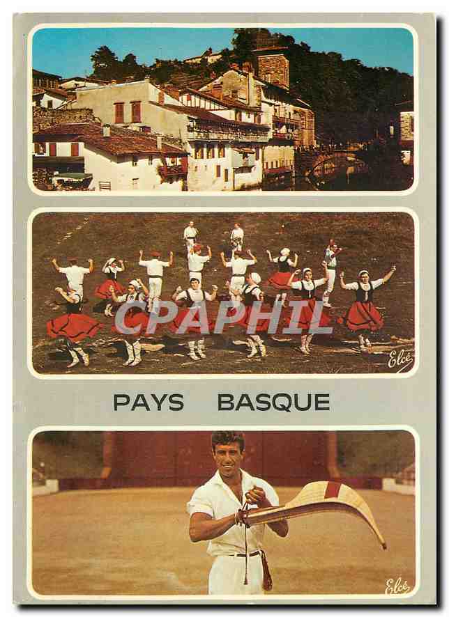 CPM Pays Basque Saint Jean Pied de Port Danse Basque le Pelotari Folklore