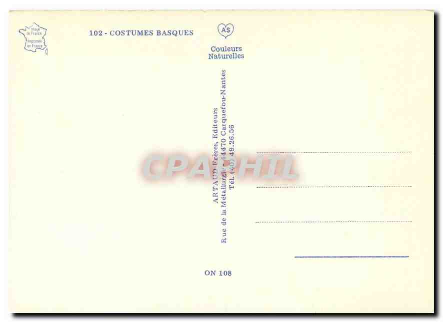CPM Foklore Basque — Rückseite