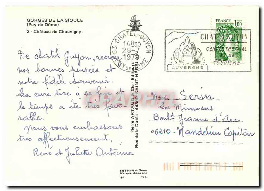 Château de Chouvinny — Gorges de la Sioule (Puy-de-Dôme) — Éditions du Gaber — Rückseite