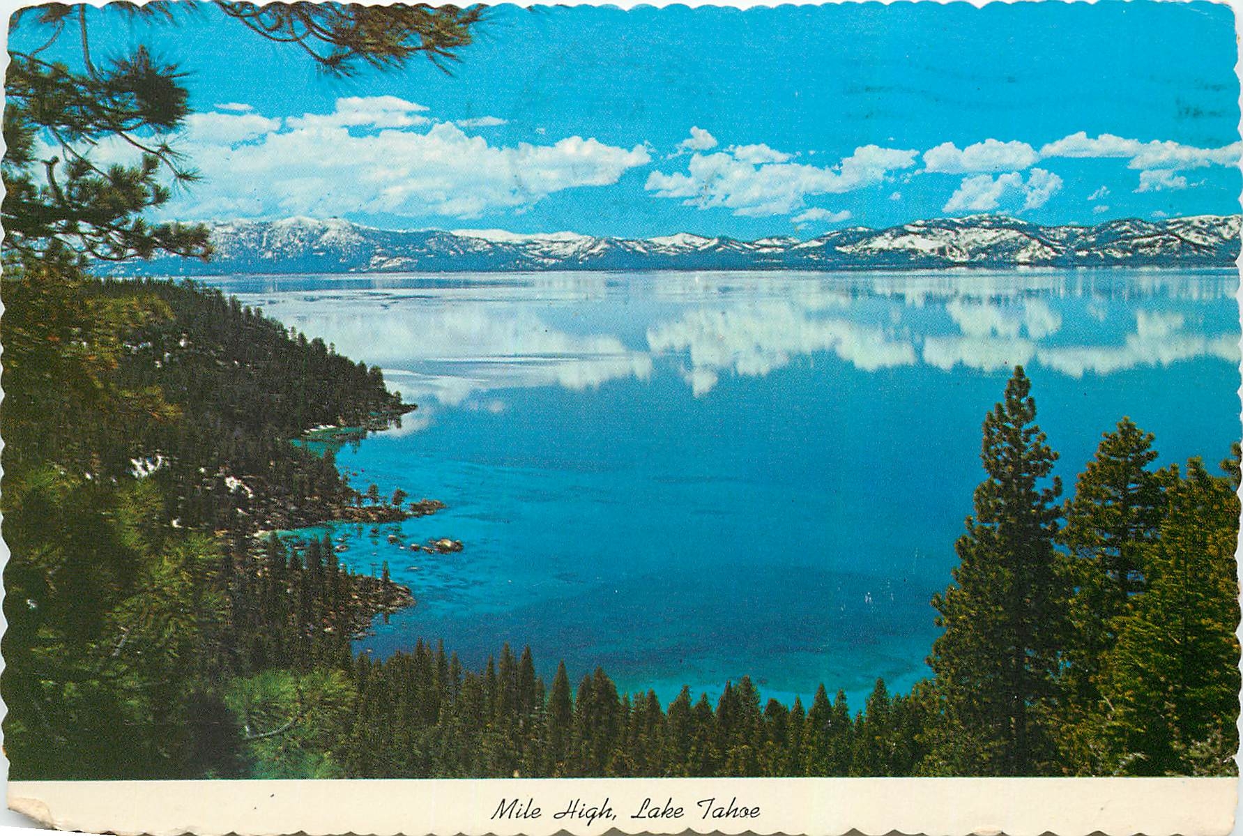 CPM Beautiful Mile High Lake Tahoe California Nevada