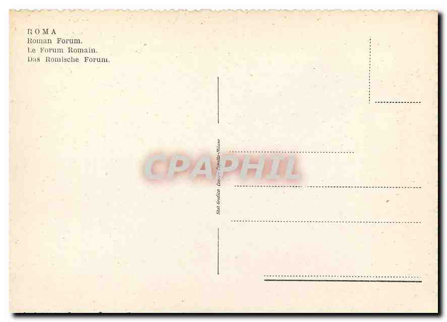 CPM Roma Le Forum Romain — Rückseite