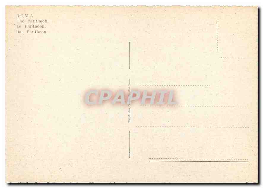 CPM Roma Le Patheon — Rückseite