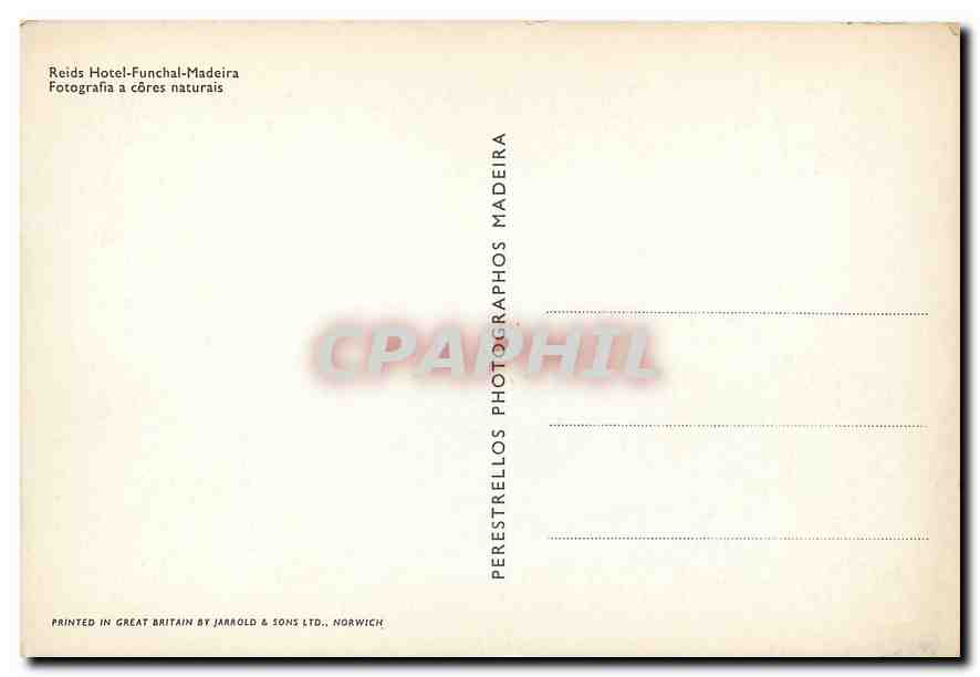 CPM Reids Hotel Funchal Madeira — Verso