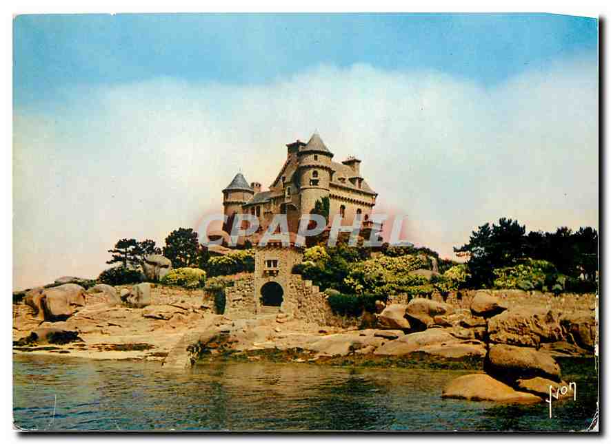 CPM Couleurs et Lumiere de France La Bretagne Ploumanach (Cote du Nord) Chateau de Castaere