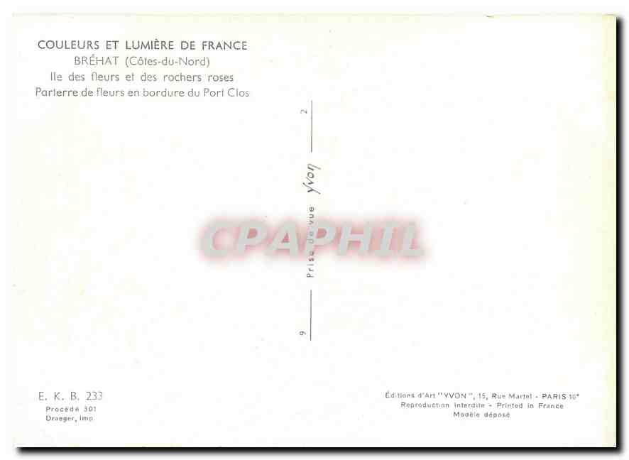 CPM Couleurs et Lumiere de France Brehat (Cotes du Nord) Ile des fleurs et des rochers roses Parlerr — Verso