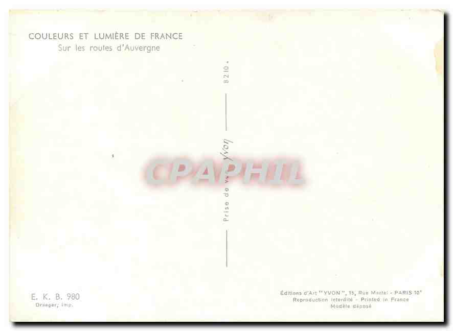 CPM Couleurs et Lumiere de France sur les routes d'Auvergne Moutons — Back