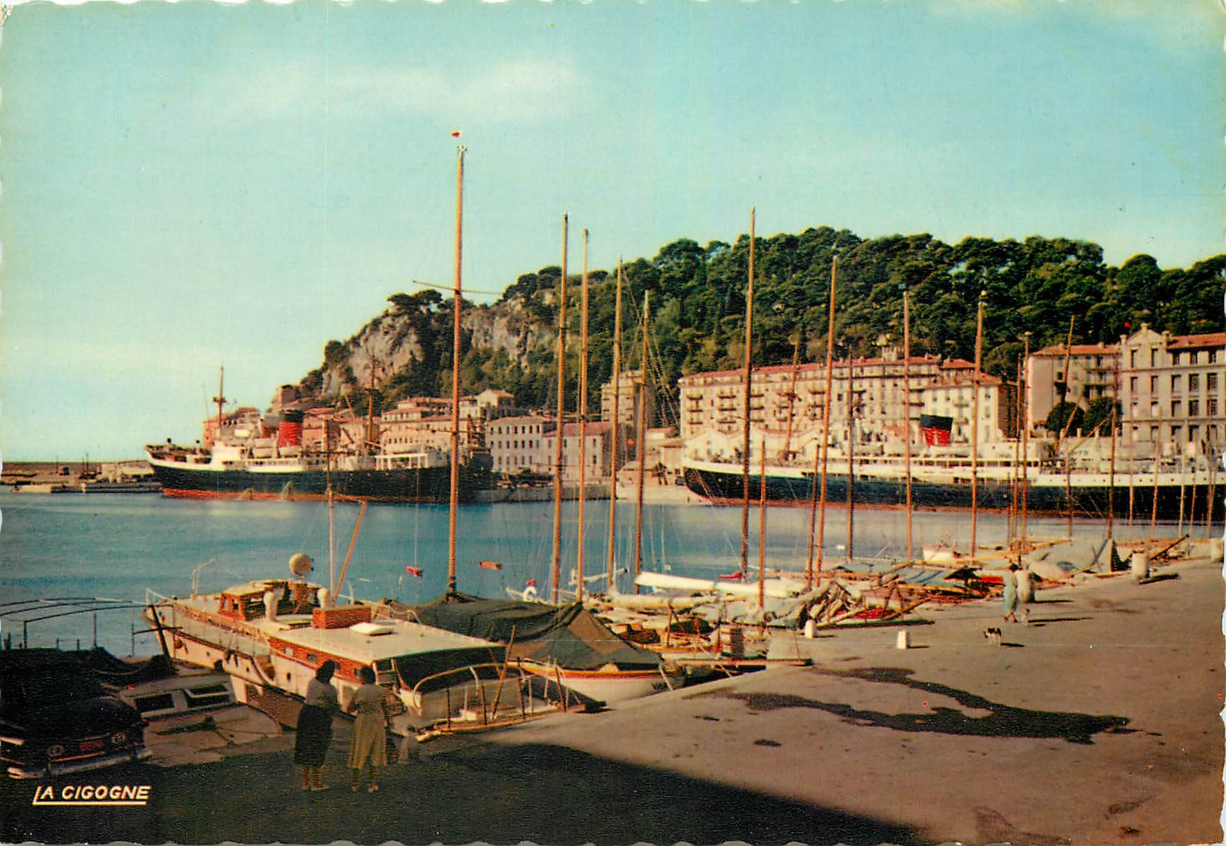 CPM Reflets de la Cote d'Azur Nice Le Port les Courriers pour la Corse et la colline du Château Bate