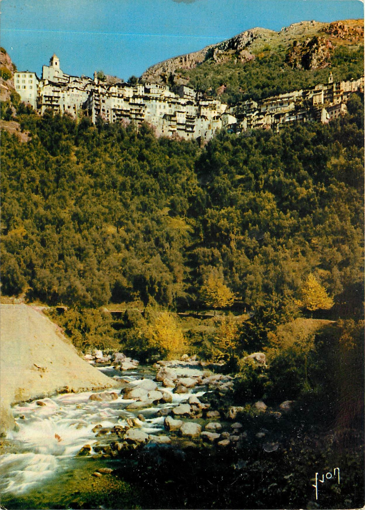 CPM Couleurs et Lumliere de France La Cote d'Azu Miracle de la nature Saorge (Alpes Maritimes) Villa