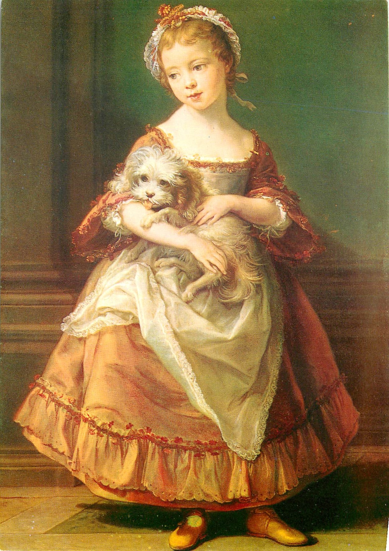 CPM Countess Stanhope Holding a Dog Pompeo Batoni (1708 1787)