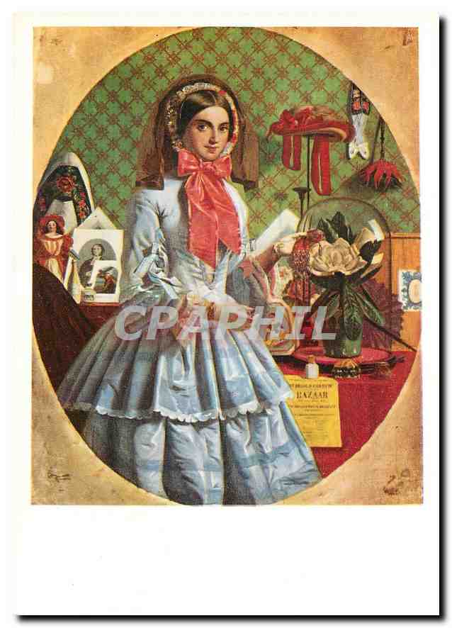 Jeune femme en robe bleue — Bazaar — éditeur inconnu, n° 20