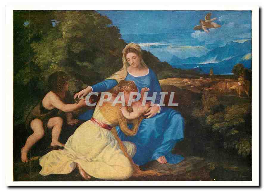 Madonna and Child with SS. John and Catherine — TITIAN, Tiziano Vecellio — CARD No. 1201