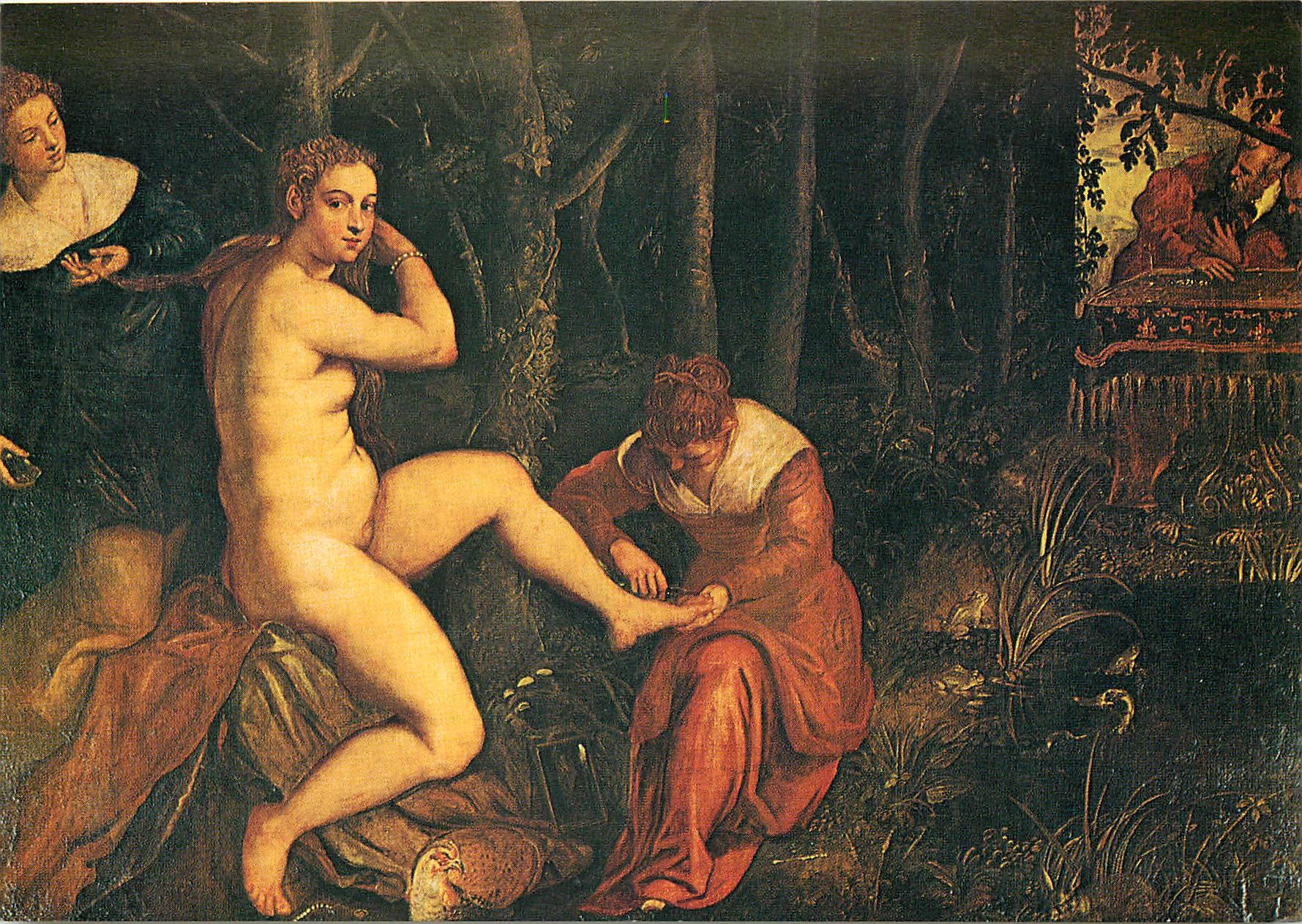CPM Paris Musee du Louvre Tintoret (lacopo Robusti dit le 1518 1594) Suzane au bain