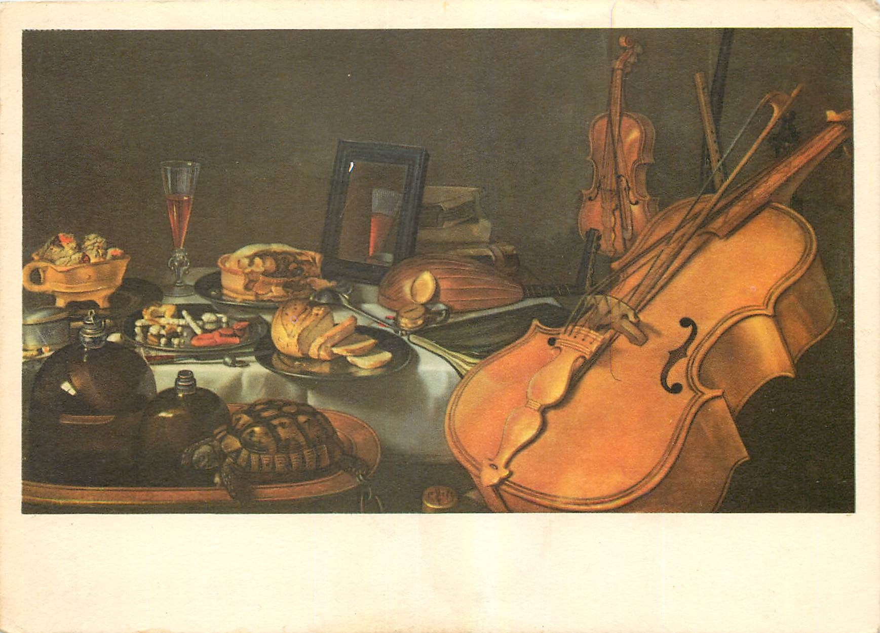 CPM Peinture Holladaise (XVI XVII XVIIIs Pieter Claesz (1597 ou 1598 1661) Nature morte au violon (M