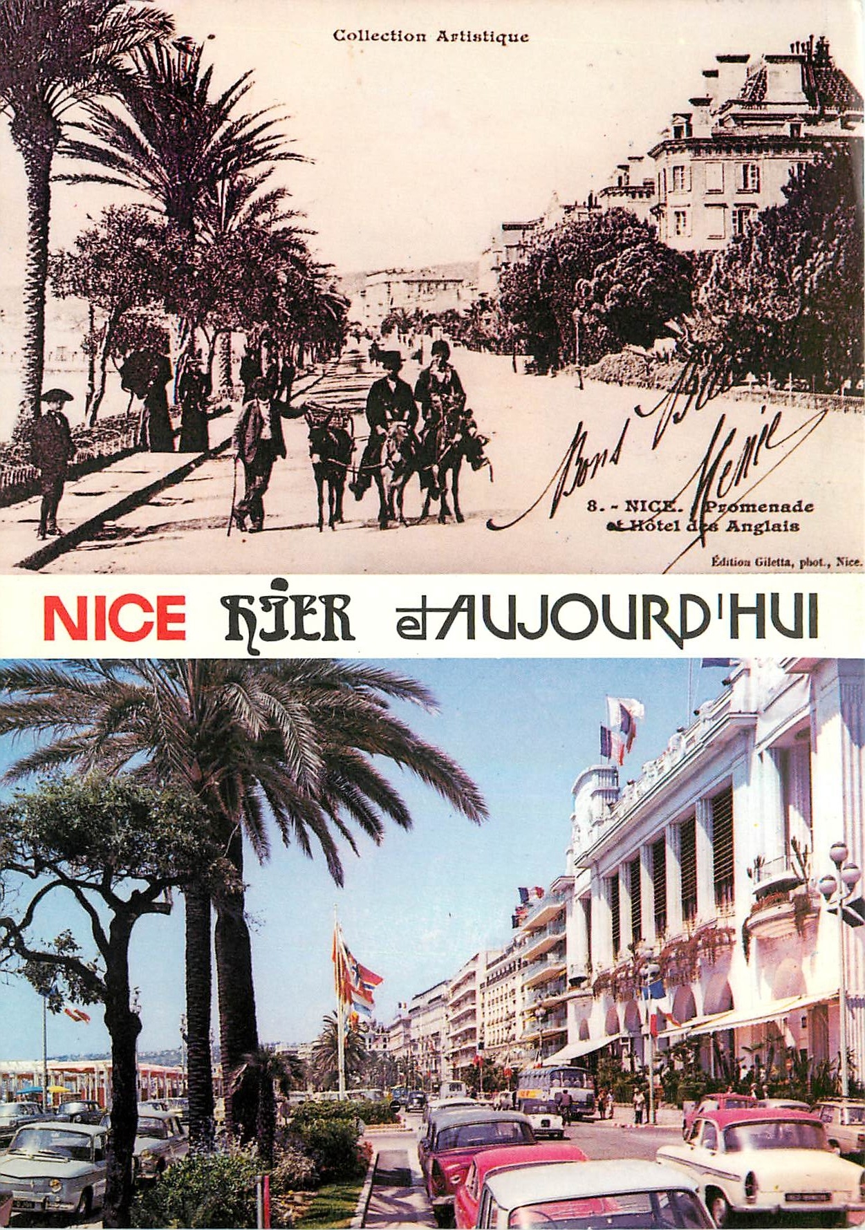 CPM Nice hier et Aujourd'hui en 1905 la Promenade moins encombree qu'aujourd'hui