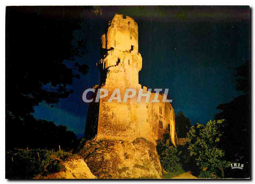 CPM Auvergne Chateau de Tournoel Illumine (Imposante Forteresse du Moyen age)