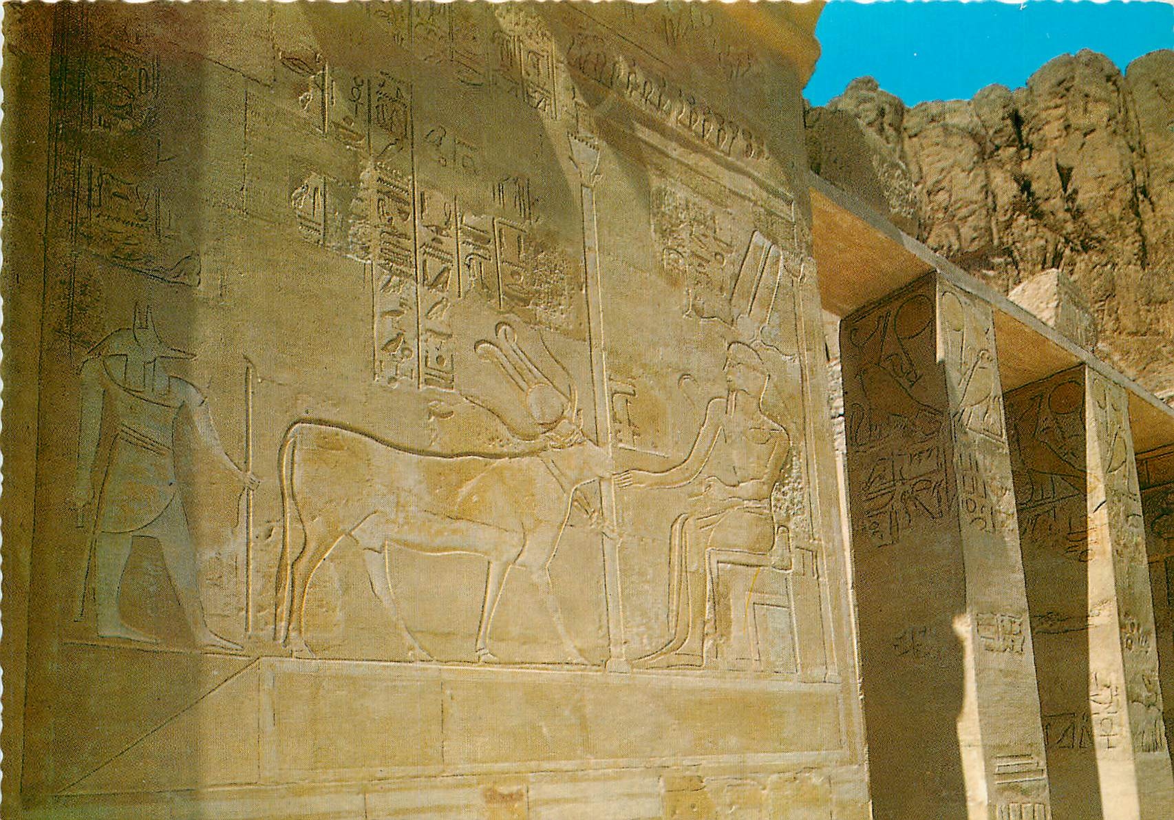 CPM Deir El Bahari Temple de Hatshepsout la vache Hathor