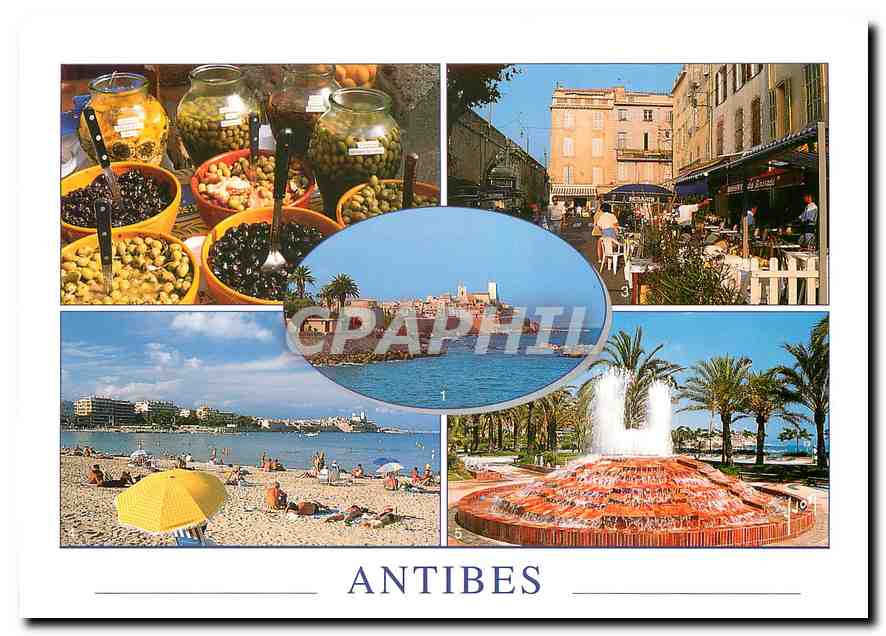 CPM Couleurs et Lumiere de France la Cote d'Azur Antibes (A Mmes) Les remparts et la vieille viiel l
