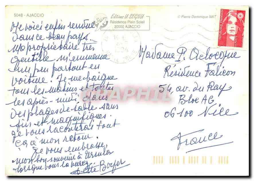 CPM Ajaccio Bateau — Rückseite