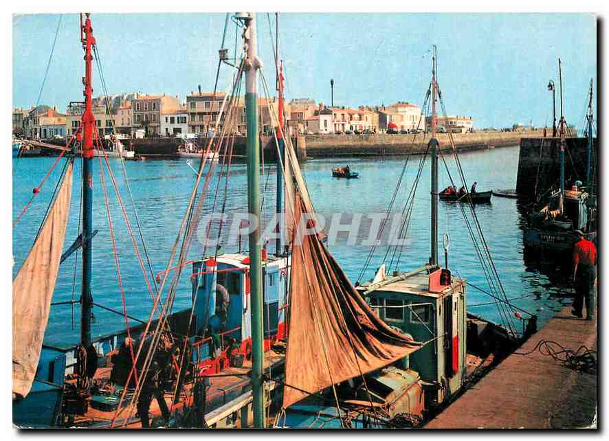 CPM Les Sables d'Olonne (Vendee) Le Port de la Chaume Bateaux de peche