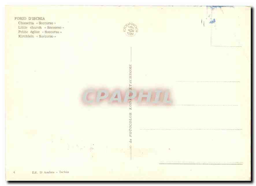 CPM Porio d'Ischia Petite eglise Soccorso  — Rückseite