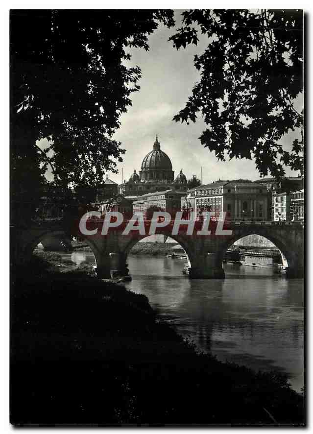 CPM Roma Tevette Bridge chateau S Angelo