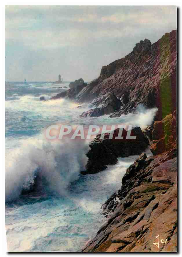 CPM La Bretagne en Couelurs Grosses mer a la Pointe du Raz
