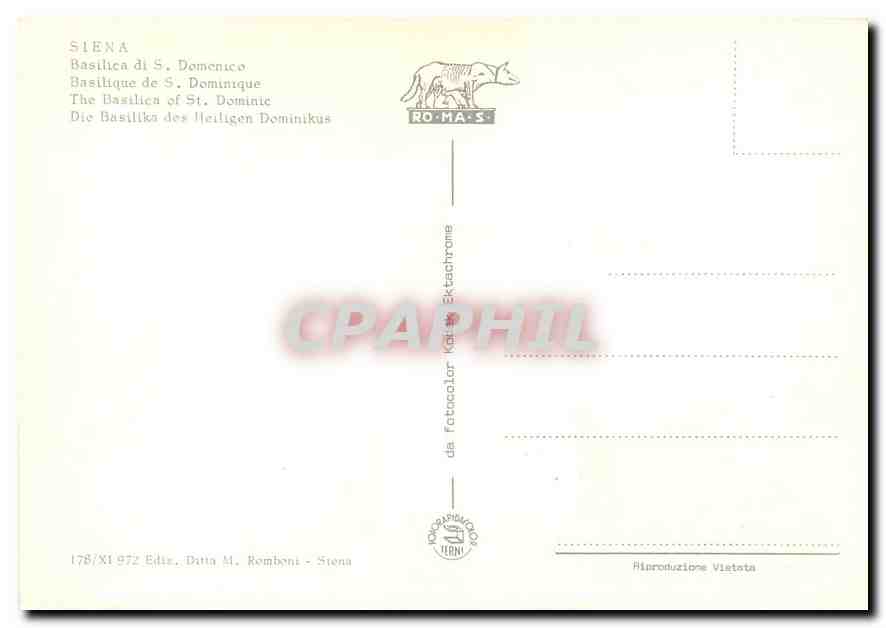 CPM Siena Basilique des Heiligen Domonikus — Rückseite