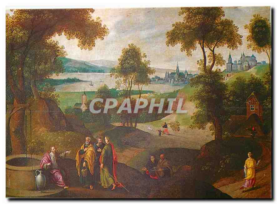 CPM Chapelle N D de Montfaucon d'Abel Grimer Ecole flamande XVIe s jiullet Repos de la nature